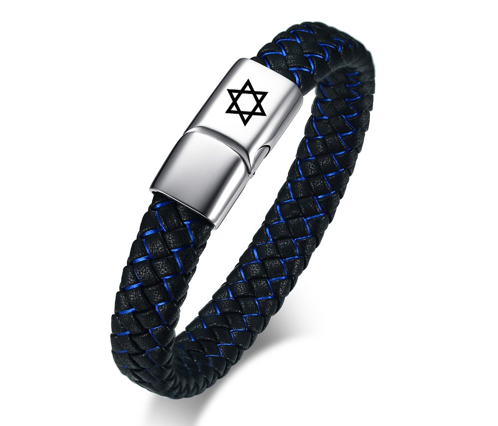 MPRAINBOW Personalized Free Engraving Custom Stainless Steel Link Chain Bracelet for Men,21.5cm,Adjustable