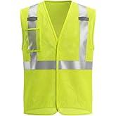 ANSI CLASS II High Visibility Reflective Safety Vest - Yellow - 20ct