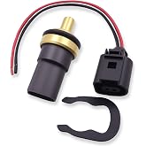 VEHICODE Engine Coolant Temperature Sensor Fit for Audi VW, w/Connector | 2-Pin ECT Water Temp Sensor Compatible with Audi A3 A4 A5 A6 A8 Q3 Q5 Q7 S5, Volkswagen Jetta Passat Beetle Tiguan, Porsche