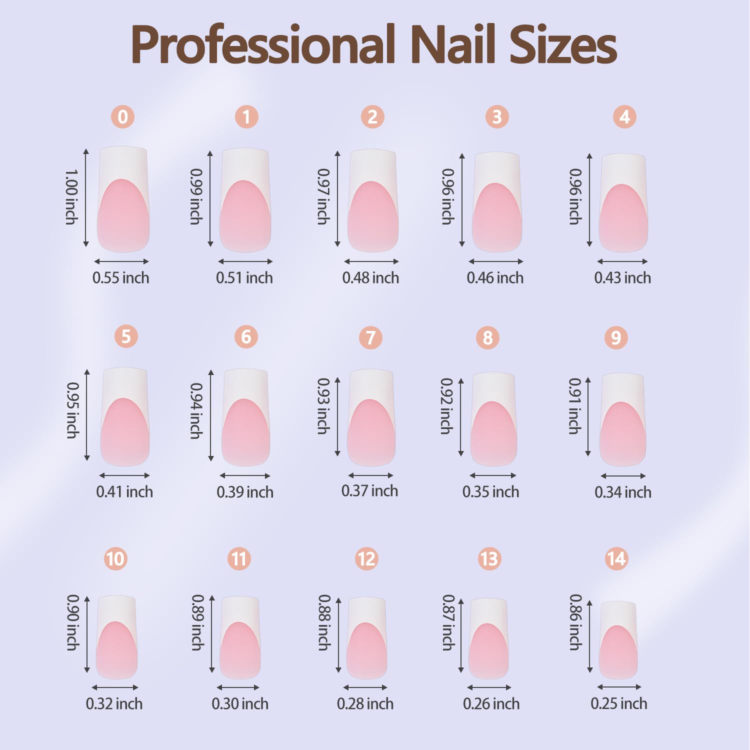 Misssix French Gel Nail Tips, 240Pcs French Tip Press on Nails Long Square Pink, No Need to File Tips Pre-lasting, Fake Nails for Nail Art DIY 15 Sizes - Image 6