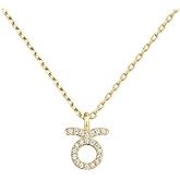 PAVOI 14K Gold Plated Cubic Zirconia Astrology Necklaces for Women - Zodiac Pendant Jewelry Gifts - Zodiac Sign Pendant Necklaces