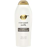 OGX Nourishing + Coconut Milk Shampoo, 25.4 fl. oz | Hydrating &amp; Restoring, Moisturizes for Soft Hair After the First Use, Formulated without Parabens &amp; Sulfated Surfactants