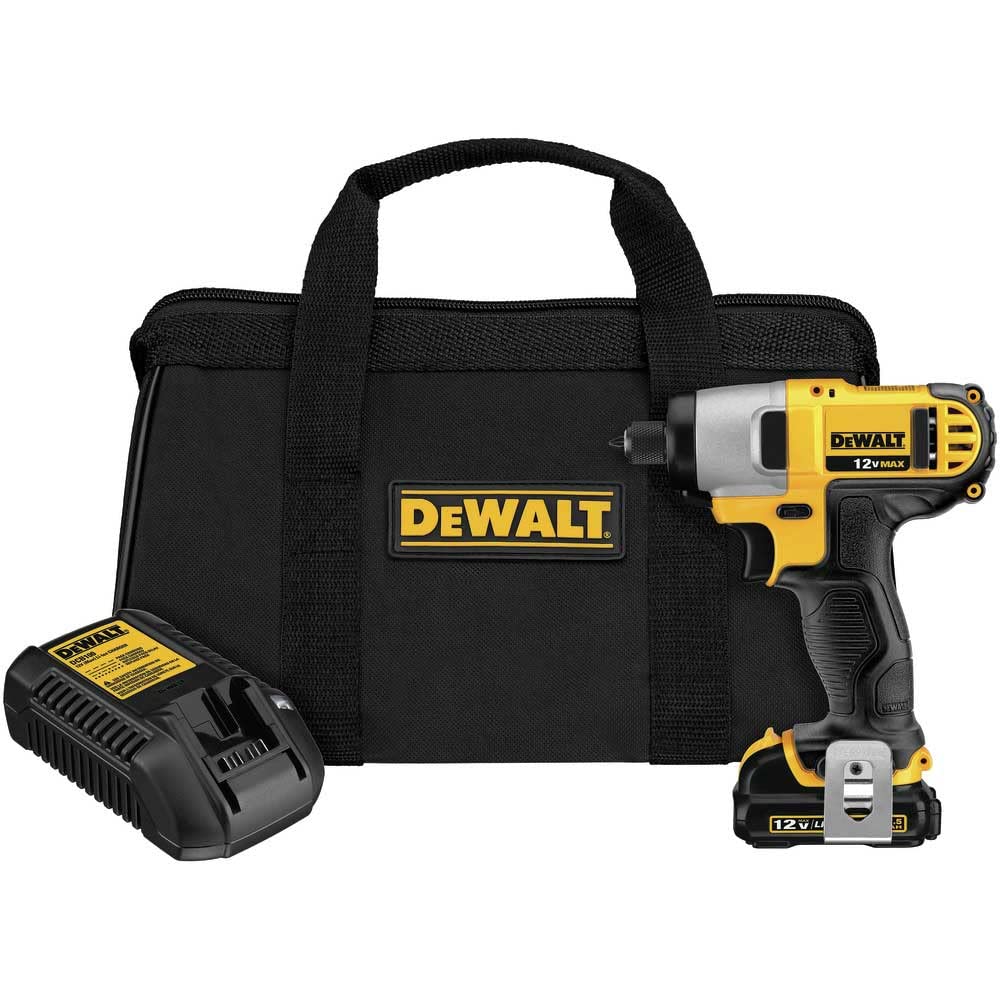 DeWALT DCF815S1 12V MAX 1/4" Variable Speed Cordless Impact Driver Kit