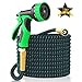 [New 2018] Expandable Garden Hose 50Ft Extra Strong - Brass Connectors with Protectors 100% No-Rust & Leak, 9-Way Spray Nozzle - Best Water Hose for Pocket Use - 100% Flexible Expanding 50ft