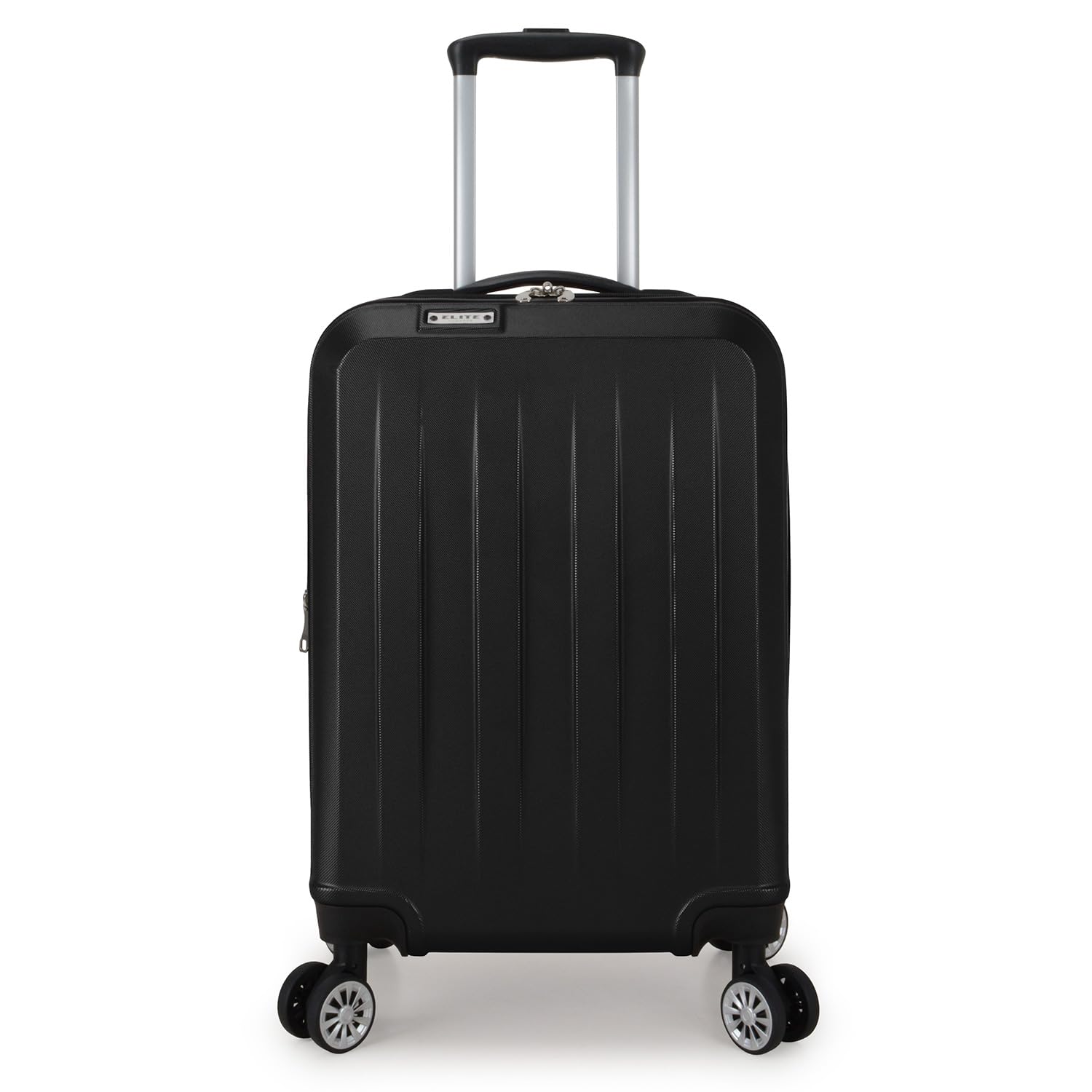 Elite Luggage Expandable Hardside Spinner Luggage, Black, 21