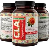 CLA Diet Weight Loss Pills - Women and Men - Pure Conjugated Linoleic Acid - Safflower Oil Fat Burner + Metabolism Supplement – Best Suppress Appetite + Boost Energy + Lose Fast - California Products
