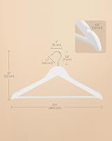 Songmics CRW03W10 Wooden Hangers Set of 10 Solid Maple 360° Hook Notches view 7