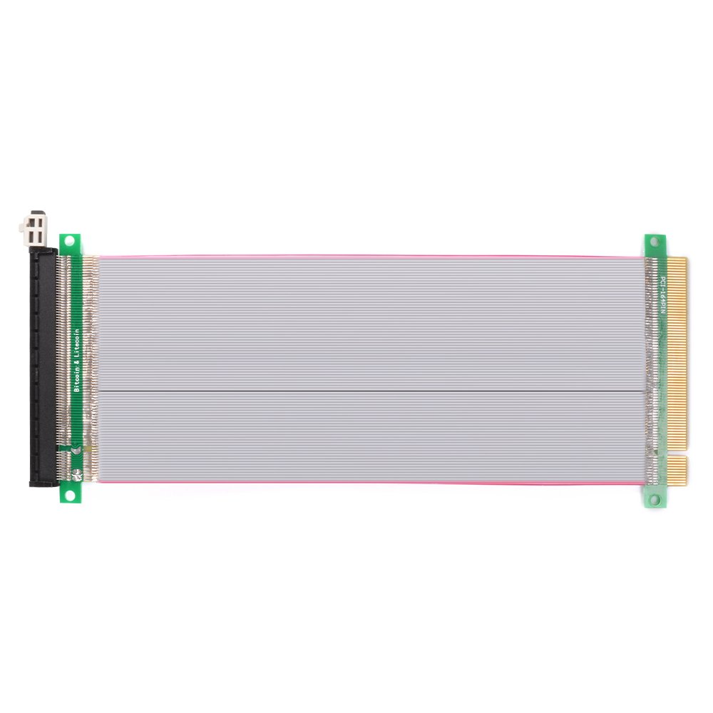 Sun3drucker PCI-E Express 16X to 16x Male to Female Riser Extender Card Ribbon Cable 20cm