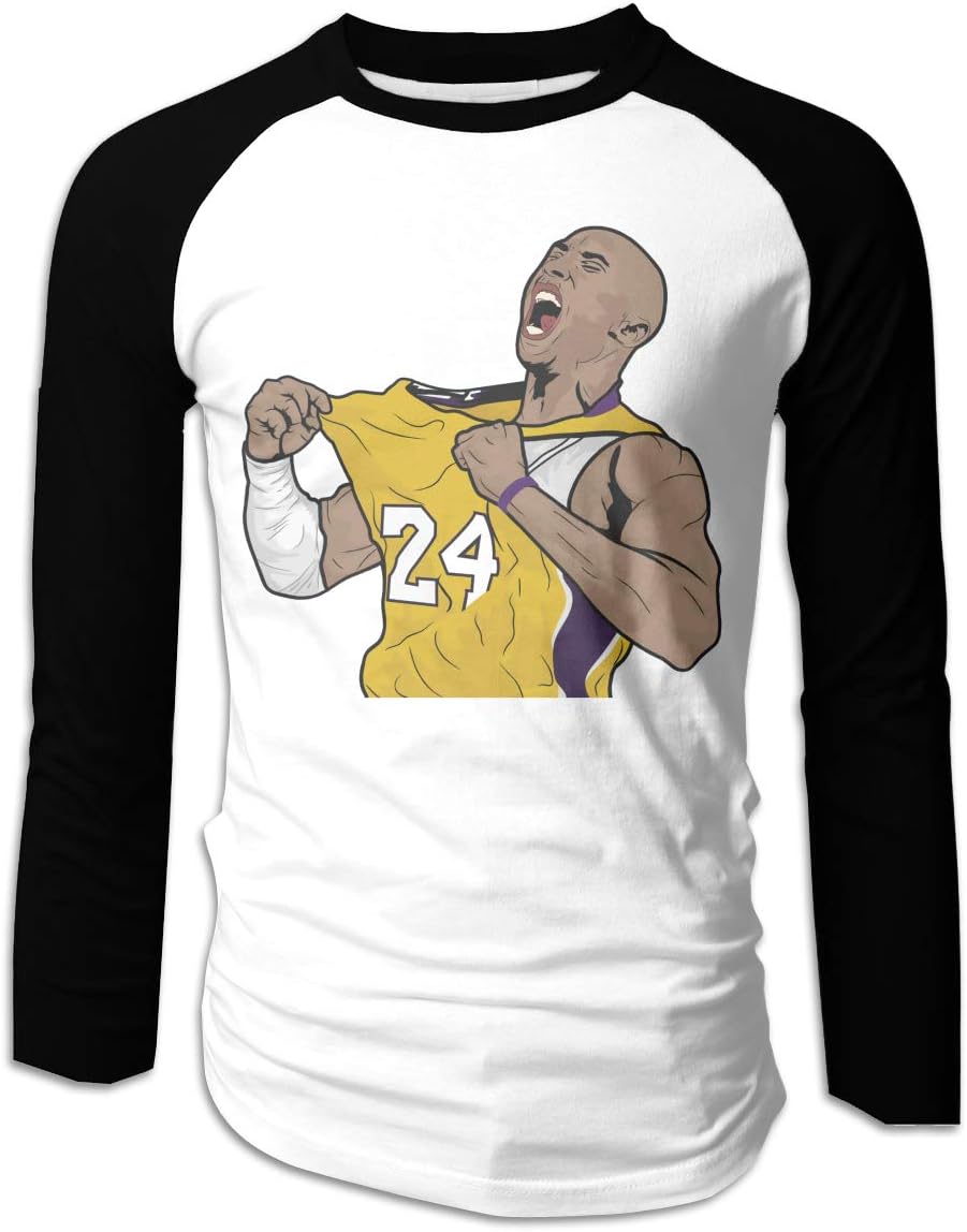 KOB-e Bryant Black-Mamba (2) Graphic Fashion Shirt Long Sleeve Baseball Band T-Shirt for Mens