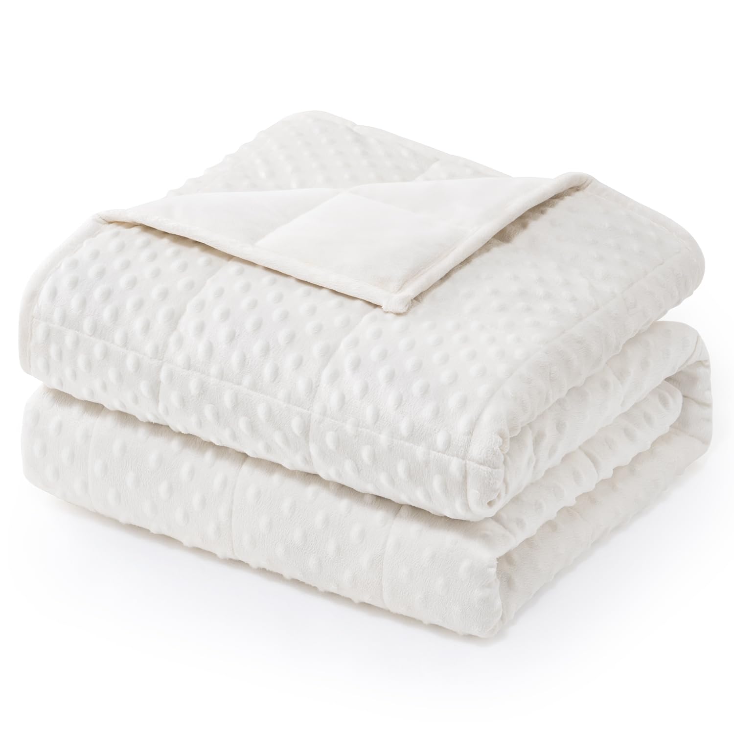 Wemore Minky Dot Weighted Blanket for Adults Queen