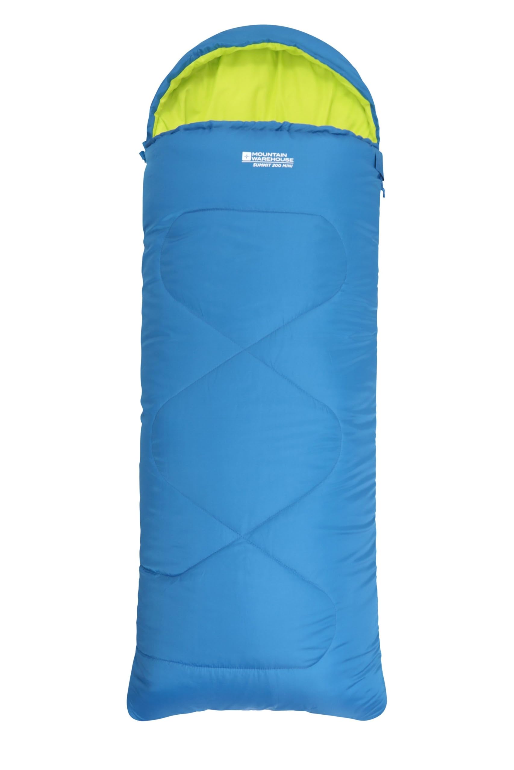 Mountain Warehouse Summit Mini Square Sleeping Bag - 2/3 Season, Lightweight, Inner Pocket - For Spring Summer, Camping & Trekking Cobalt One Size