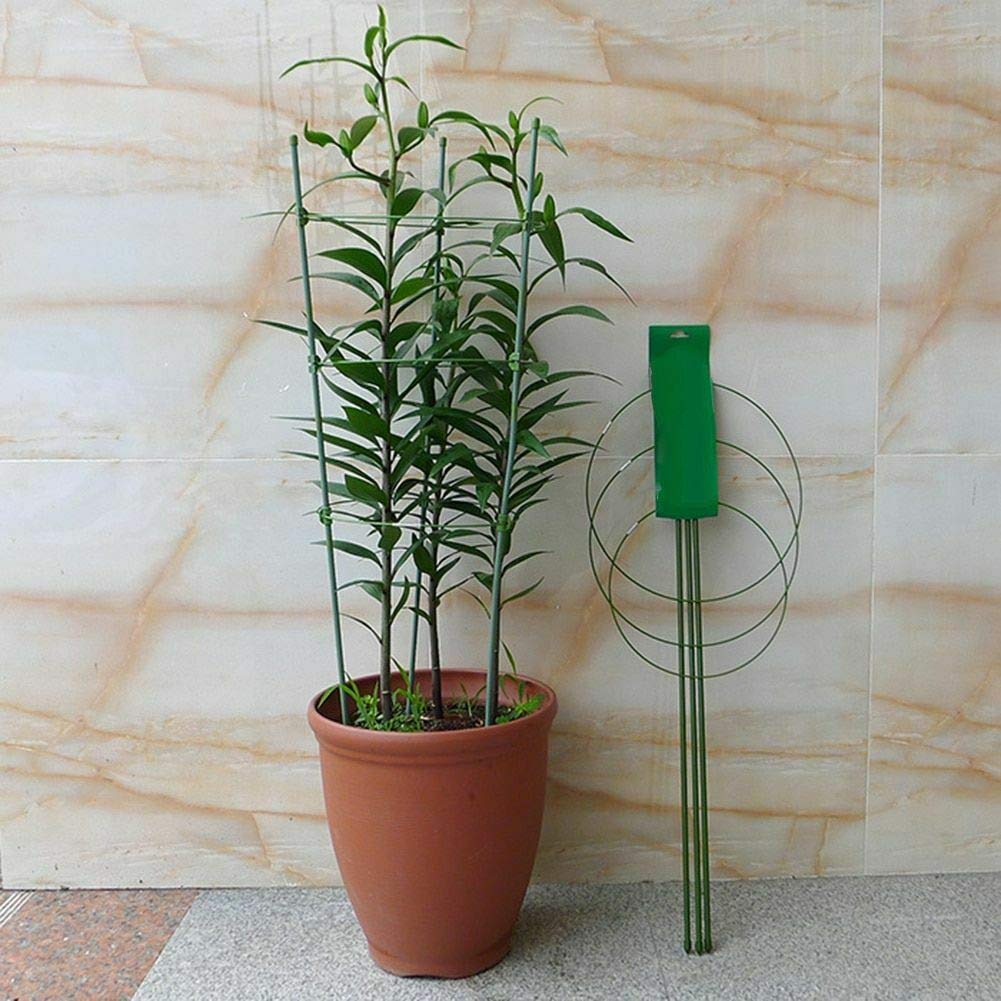 Sxspace Set of 5 Conical Garden Plant Support Rings (45cm)