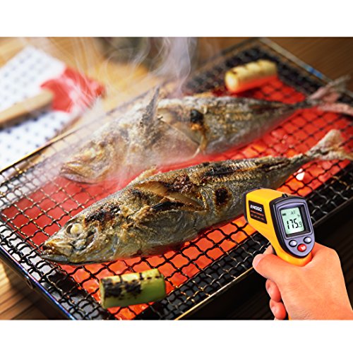 ANGGO IR Infrared Non-Contact Digital Temperature Gun Thermometer with Laser for Precisely Aiming, Bright LCD Display with LED Backlight (-58 °F to 716°F)
