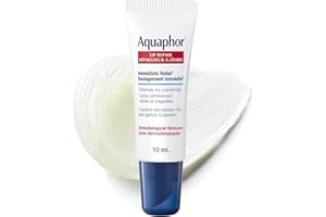 Aquaphor Lip Repair Lip Ointment for Extremely Dry, Chapped and Cracked Lips, Formulated with Panthenol and Vitamins C and E,