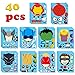 MALLMALL6 40Pcs Superhero Make a Face Stickers Party Favors Games Superheroes Birthday Party Supplies Captain Sticker Comics Hero League Room Decorations Wall Decals DIY Crafts for Kids Boys Girls