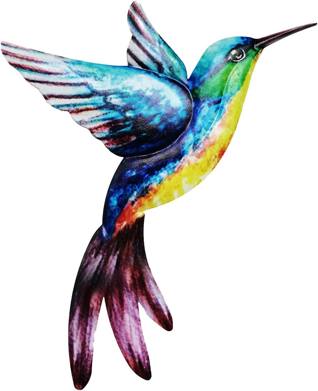 Plaques & Wall Art - FGYZYP Metal Hummingbird Wall Art Decor, Hanging Metal Birds Outdoor Decoration, Indoor Iron Sculpture for Bedroom Living Room Garden Yard Patio Porch Gift Deck Fence Terraces