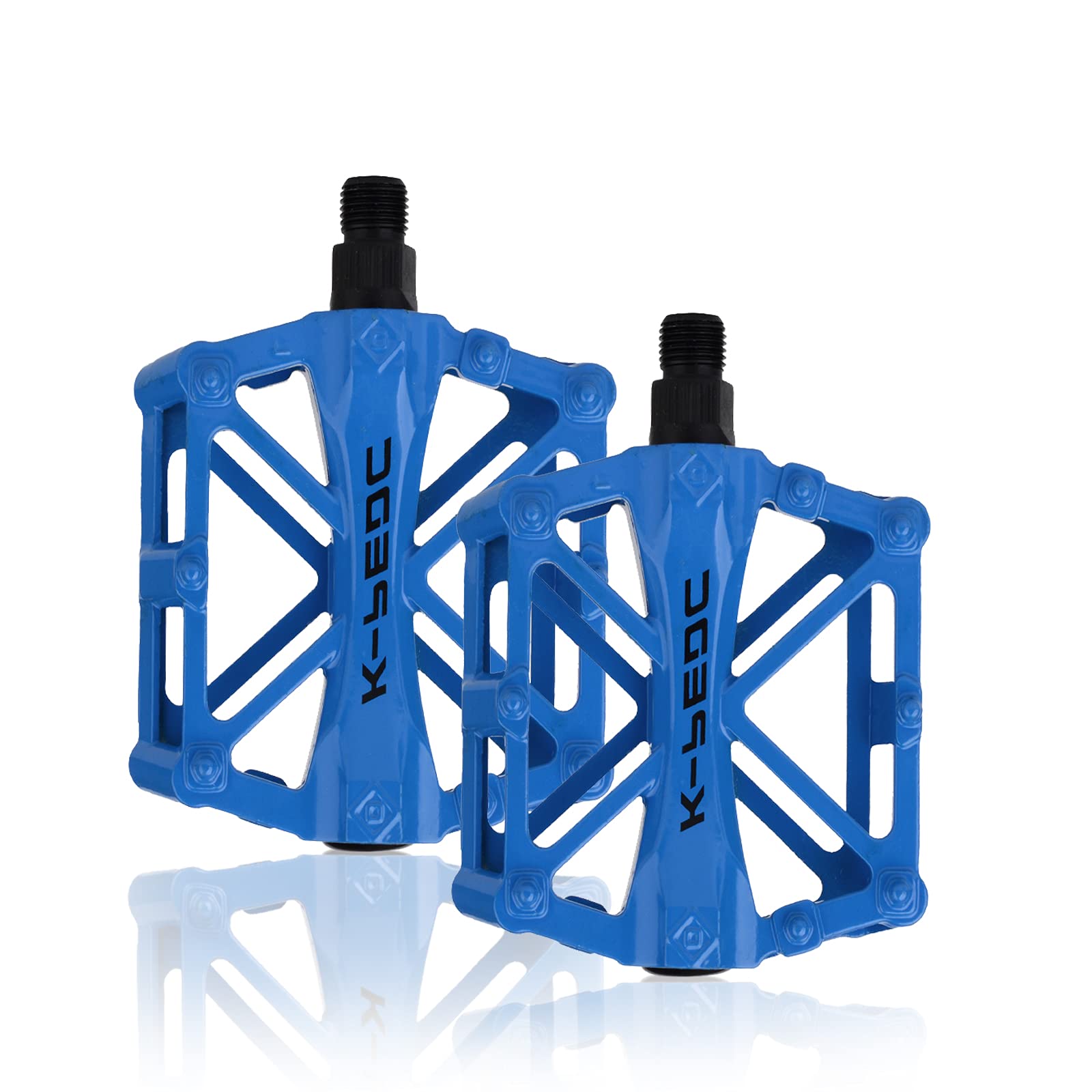 Aluminum Cycling Bike Pedals,9/16 inch Bicycle Pedals Bike for Road/Mountain/MTB/BMX Bike with Super Bearing Pedals Lightweight Stable Plat with Anti-slip Cycling Bike Pedal