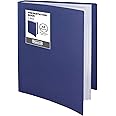 Dunwell Binder with Plastic Sleeves 48-Pocket (Blue) - Presentation Book, 8.5 x 11 Portfolio Folder with Clear Sheet Protectors, Displays 96-Page Documents, Certificates, Important Papers