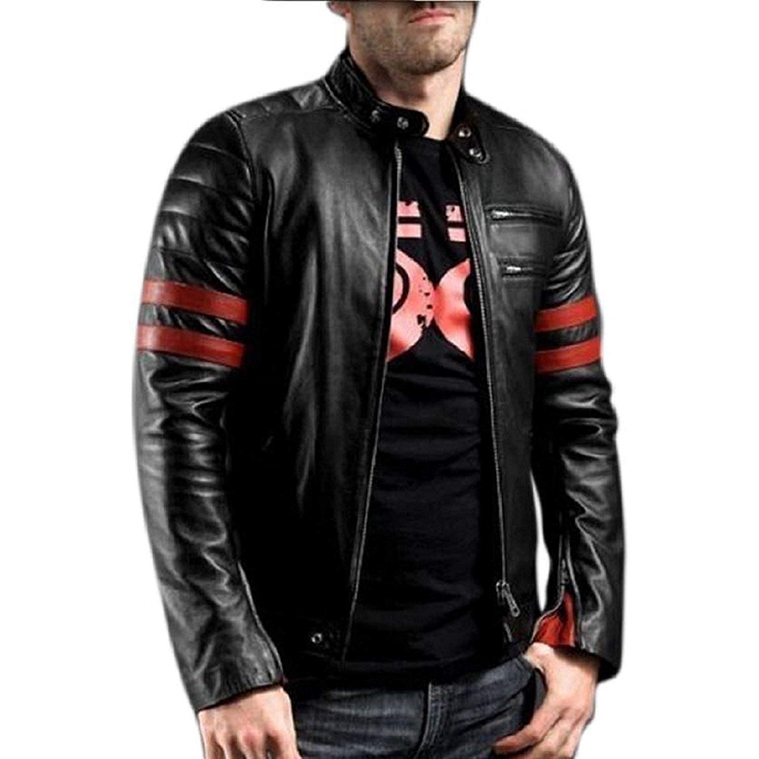 girls shopping stylish & trendy black pu leather jacket for mens/boys