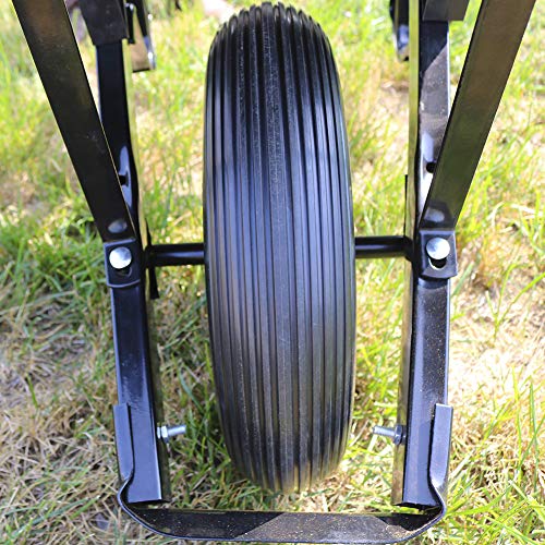 BAIVE BW 4.80/4.00-8" Solid Wheelbarrow Tire Non-Slip Flat Free Wheel with 6" Iron Hub, 5/8" Bearings(Straight Grain-2) - Thumbnail 5