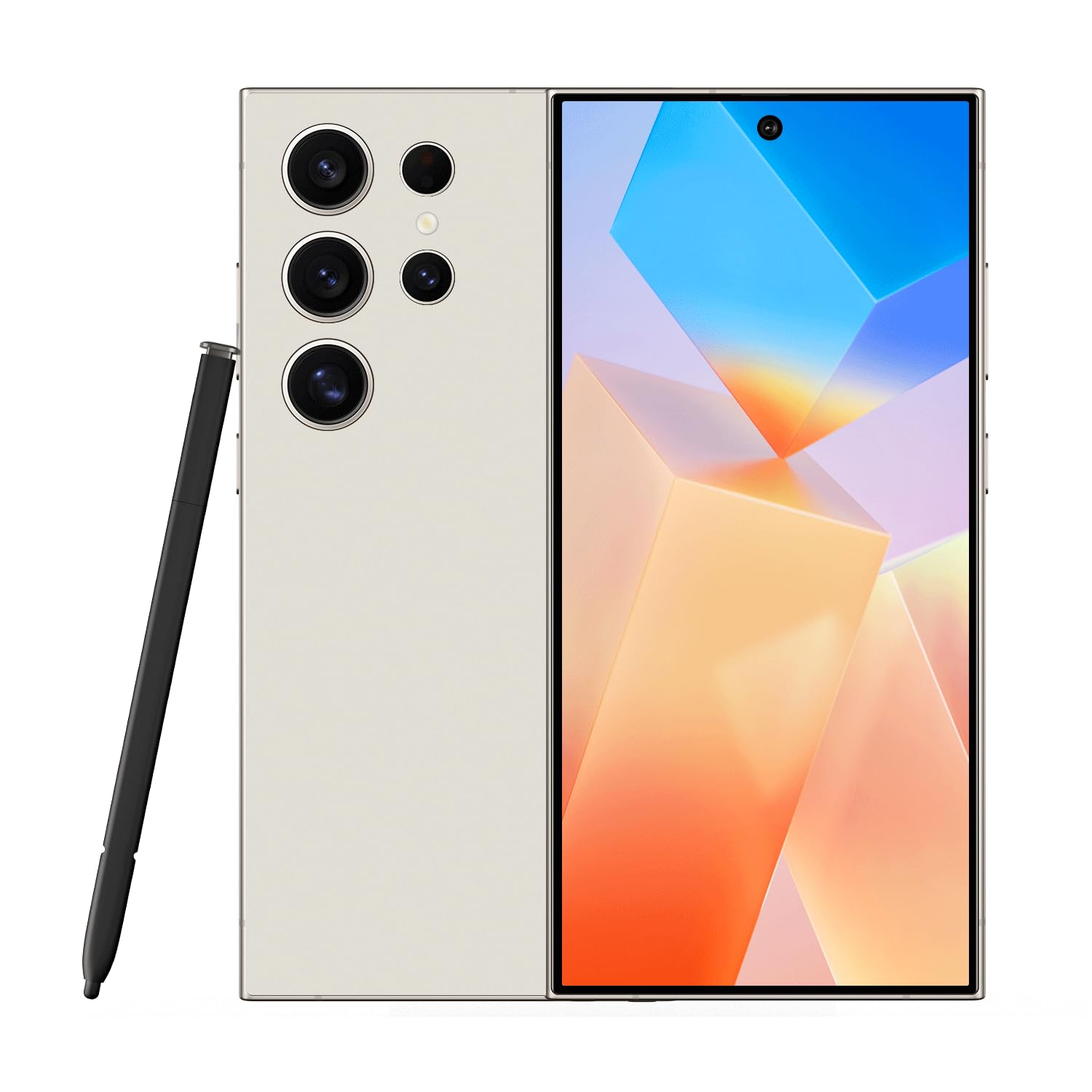 Photo 1 of SUNSAMITO C24 Ultra Unlocked Smart Phone, Android 14 Cell Phone, 5G Unlocked, 6.7" Full HD+OLED Screen, 12+512GB, Large 6800mAh Battery, 48+108MP Camera, Built-in Pen/Dual-SIM/5G/GPS (White)