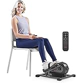 Sunny Health &amp; Fitness Under Desk Pedal Elliptical Machine Leg Exerciser | Joint-Friendly, Quiet Operation, Adjustable Speed, Compact, Compact, Digital Monitor, SunnyFit App
