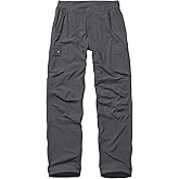 Mens Hiking Safari Pants Quick Dry Lightweight Water-Resistant Cargo Fishing Outdoor Work Pants with Multiple Pockets