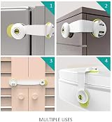Keyupper Flow.Month 10 Pack Child Safety Locks No Tools Baby Cabinet Locks view 5