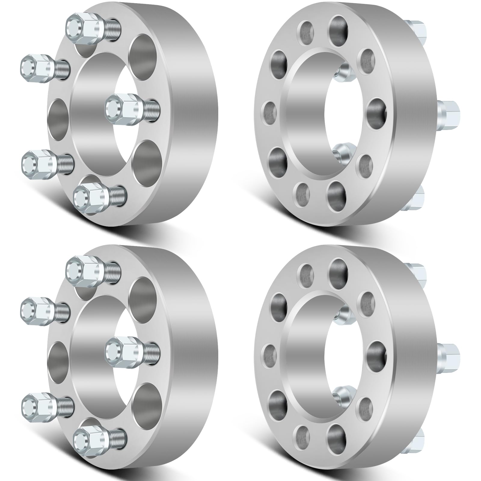Photo 1 of SCITOO 4Pcs 5x4.5 Wheel Spacers 1.5 inch Thread Pitch 12x1.5 Hub Bore 82.5mm 5 Lug Wheel Spacers Fit for Sebring Fusion for Veloster Genesis Coupe Genesis Tucson Santa Fe Tiburon XG350
