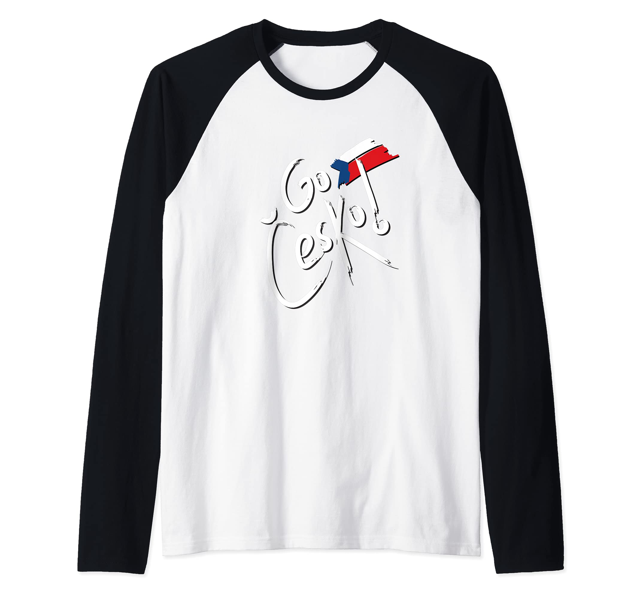Flag Czech Republic Raglan Baseball Tee