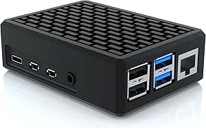 iuniker Raspberry Pi 4 Caja, Raspberry Pi 4 Case con ventola ...