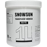 SNOWSUN Matte Varnish 1L for Acrylic Paint Non-Yellowing Sealer | Waterproof top coat, scratch resistant, for canvas miniatures &amp; crafts, quick dry