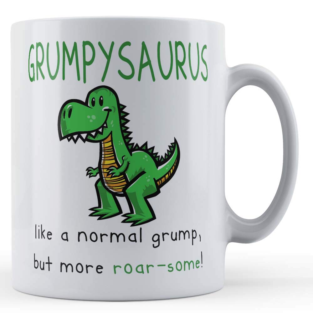 Father Fox - Grumpysaurus, Like Normal Grump, But Roar-Some! - Grandad, Father's Day Grandpa Gift Mug, Ceramic, 11fl.oz.