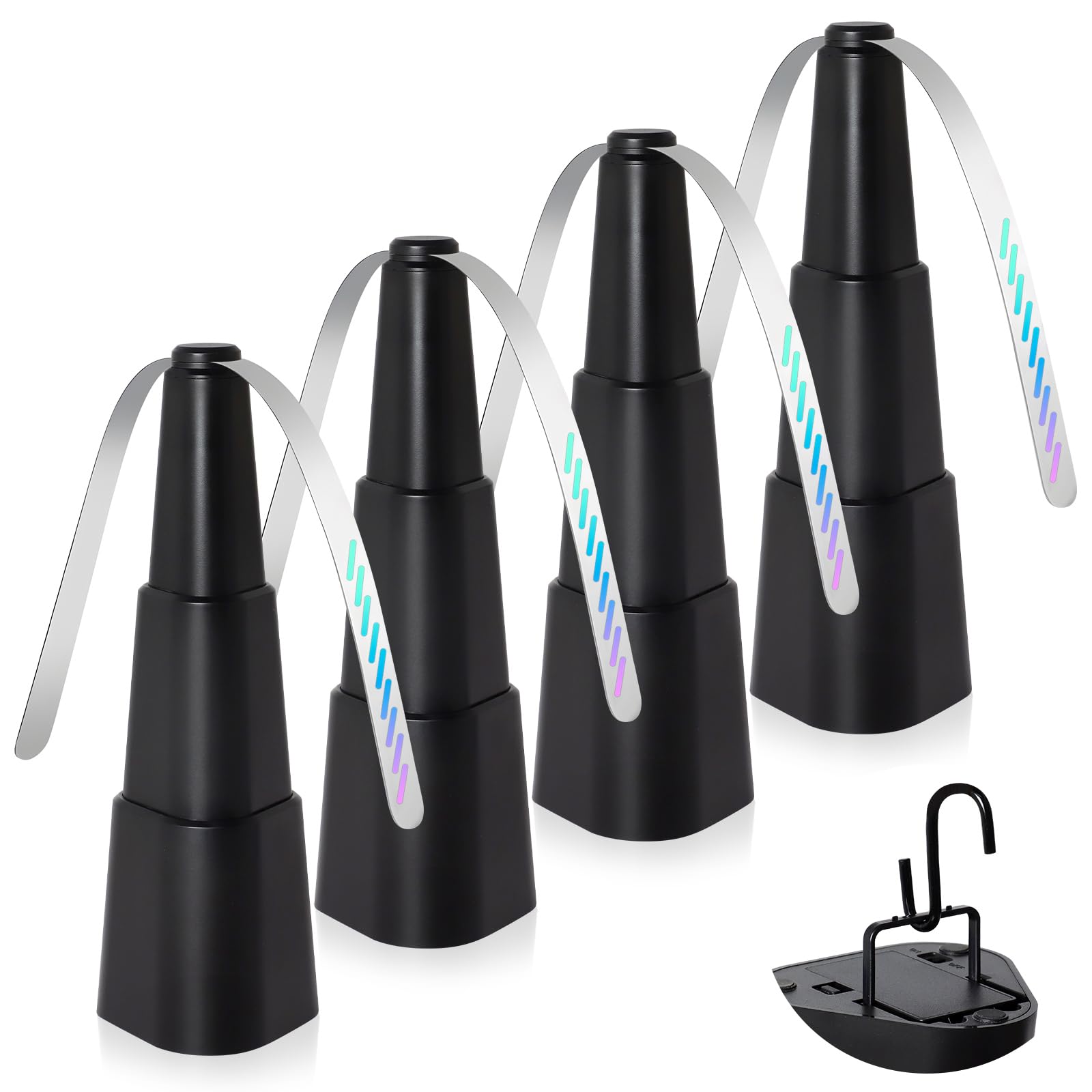 Photo 1 of HKKDKTA Fly Fans for Tables, 4 Packs Indoor Outdoor Fan Portable with Holographic Blades, Batteries Powered Table Fan for Picnic, Party, Restaurant, Kitchen and BBQ
