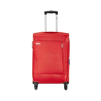 Safari Savage 67 Cms Polyester Red Check-In 4 wheels Soft Suitcase