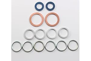 [OEM GASKETS!!!] 14pcs Transfer and Differential FillDrain Plug Gaskets Fit for Toyota Lexus 4Runner Land Cruiser Tundra Taco