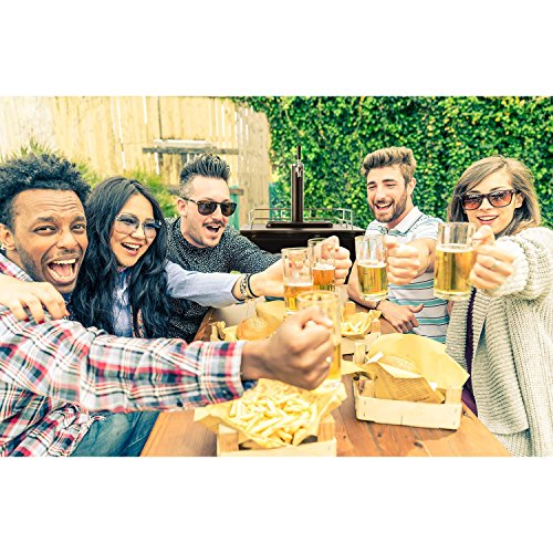 Klarstein-Big-Spender-Single-Bierfass-Khlschrank-Getrnkefasskhlschrank-Komplettset-CO2-Fsser-bis-50-L-4-Bodenrollen-Temperatur-regulierbar-inkl-Zapfsule-schwarz