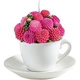 Dahlia Bouquet Vegetable Wax Candle for Home Decoration Wedding Favor Souvenir Gifts