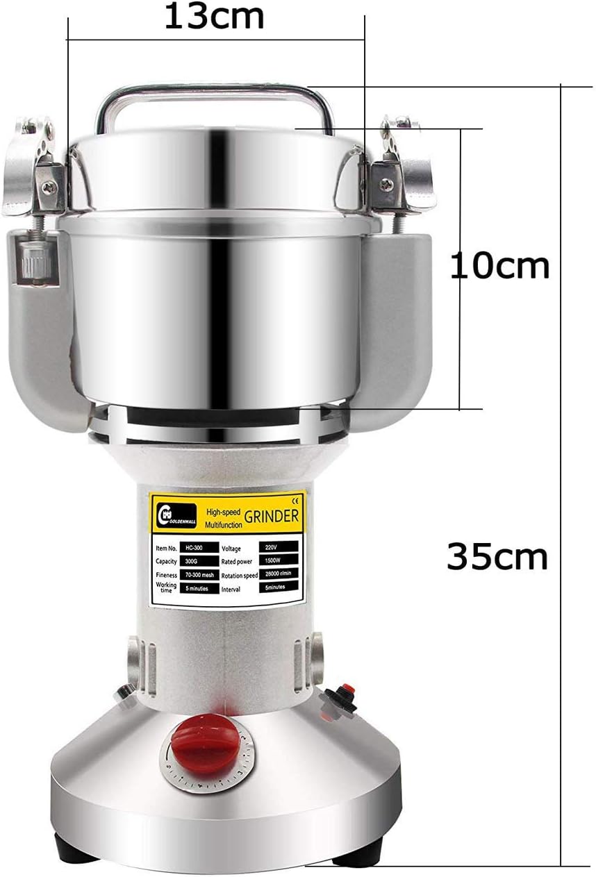 CGOLDENWALL Electric Cereal Grain Grinder 300g Herb Spice Mill