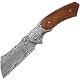 Wartech Buckshot Thumb Open Stainless Steel Handle with Inlay Classic Razor Pocket Knife (Black) … (DS)