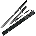 BladesUSA HK-1067 Twin Ninja Swords, Black, 18-Inch and 26-Inch Lengths