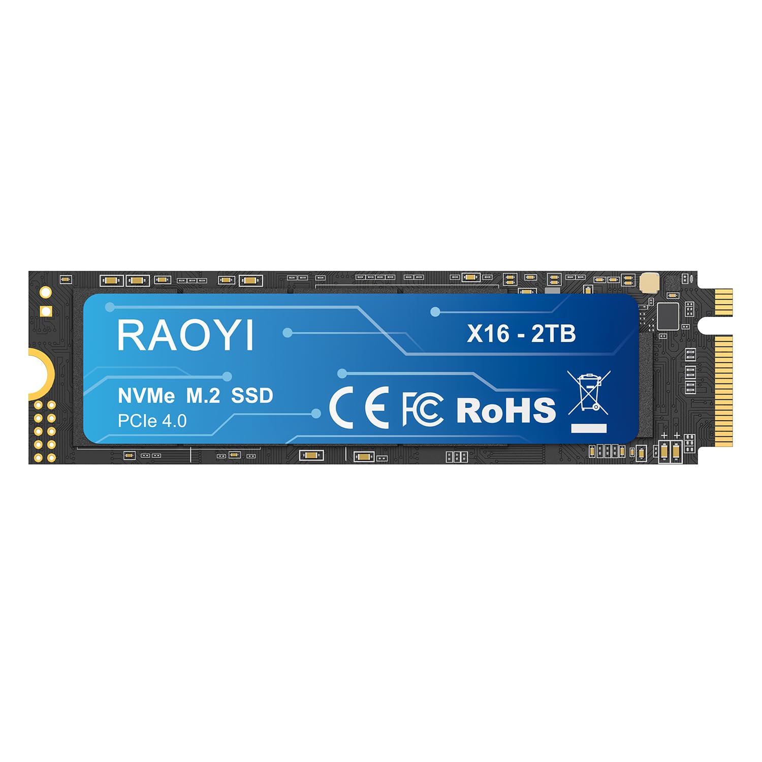 Photo 1 of RAOYI 2TB NVMe Internal Solid State Drive M.2 2280 PCIe Gen4x4 SSD, Up to 5000MB/s, Configure SLC Cache, Storage and Memory Expansion for PS5 Laptop Desktop