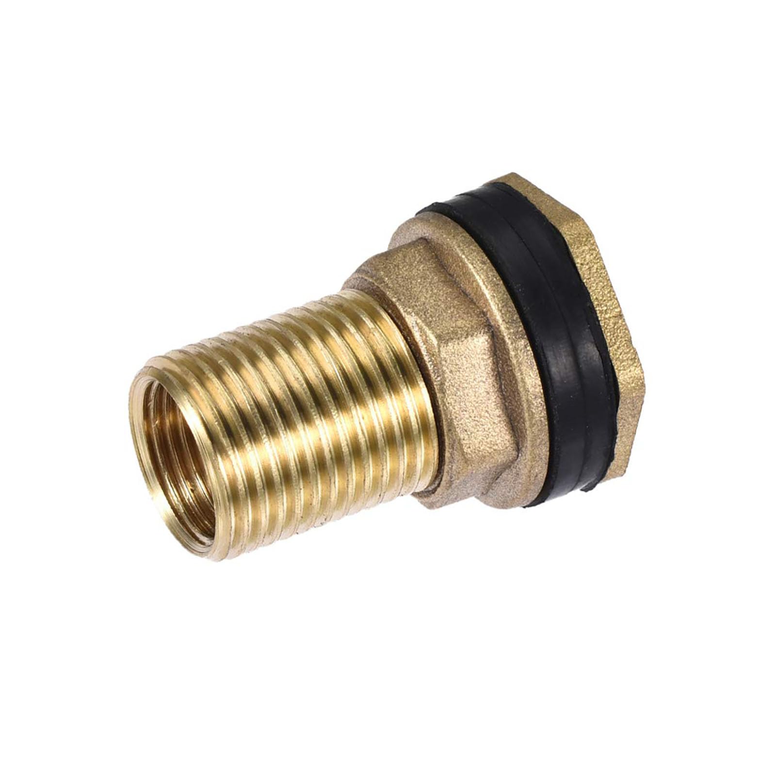 Recogwood 3/8 Female G1/2 Male Bulkhead Fitting, Pipe Adapter with Silicone Gasket, for Water Tanks, Brass