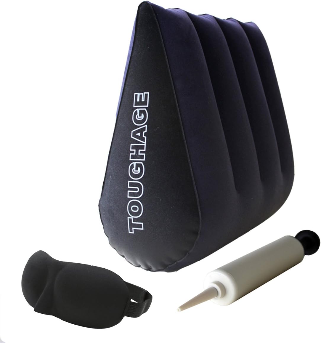 USUNO Toughage Magic Cushion Ramp/ Backrest/ Inflatable Multi-functional Pillow Furniture for Couples to Enjoy Endless Love + Pump as a Gift.