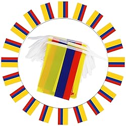 Colombia String Flag Pennant Banner - 38 Flags, 42