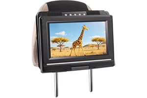 Z ZOTHINGTON Car Headrest Mount Holder for Swivel and Flip Type Portable DVD Player fits All 7 to 11 Inch DVD Player - Portable DVD Player Car Holder for Kids in Back Seats (Black)