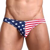 Evankin Men's Underwear,USA American Flag Sexy Boxers Briefs Soft Underwear