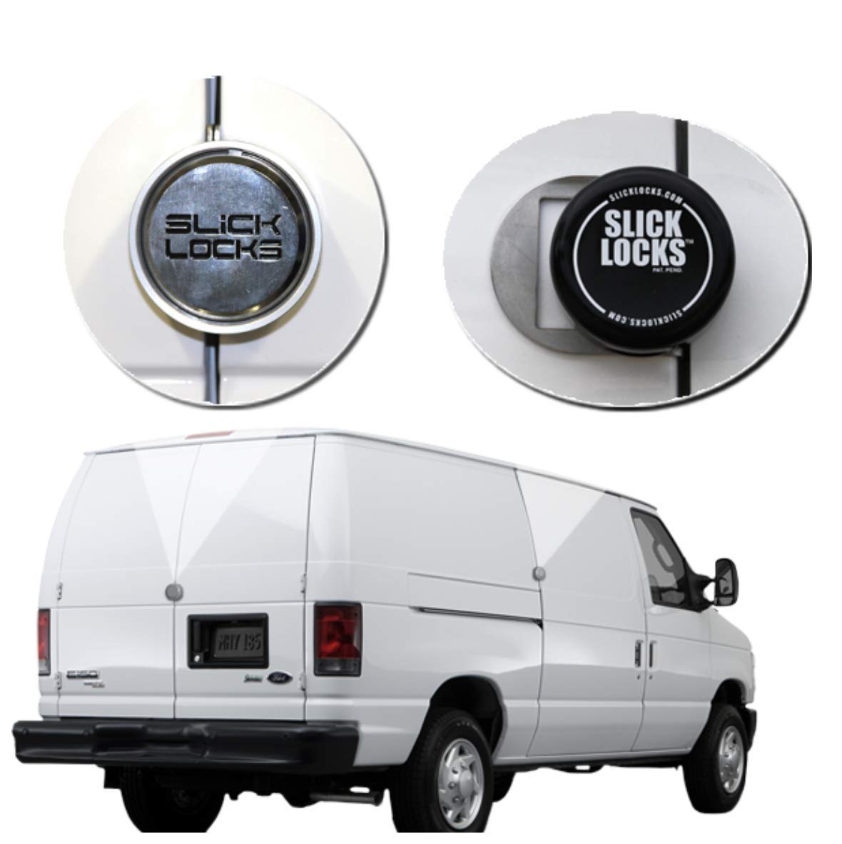 Photo 1 of Slick Locks Ford Sliding Door Kit Complete with Spinners, Weather Covers & Locks,Silver