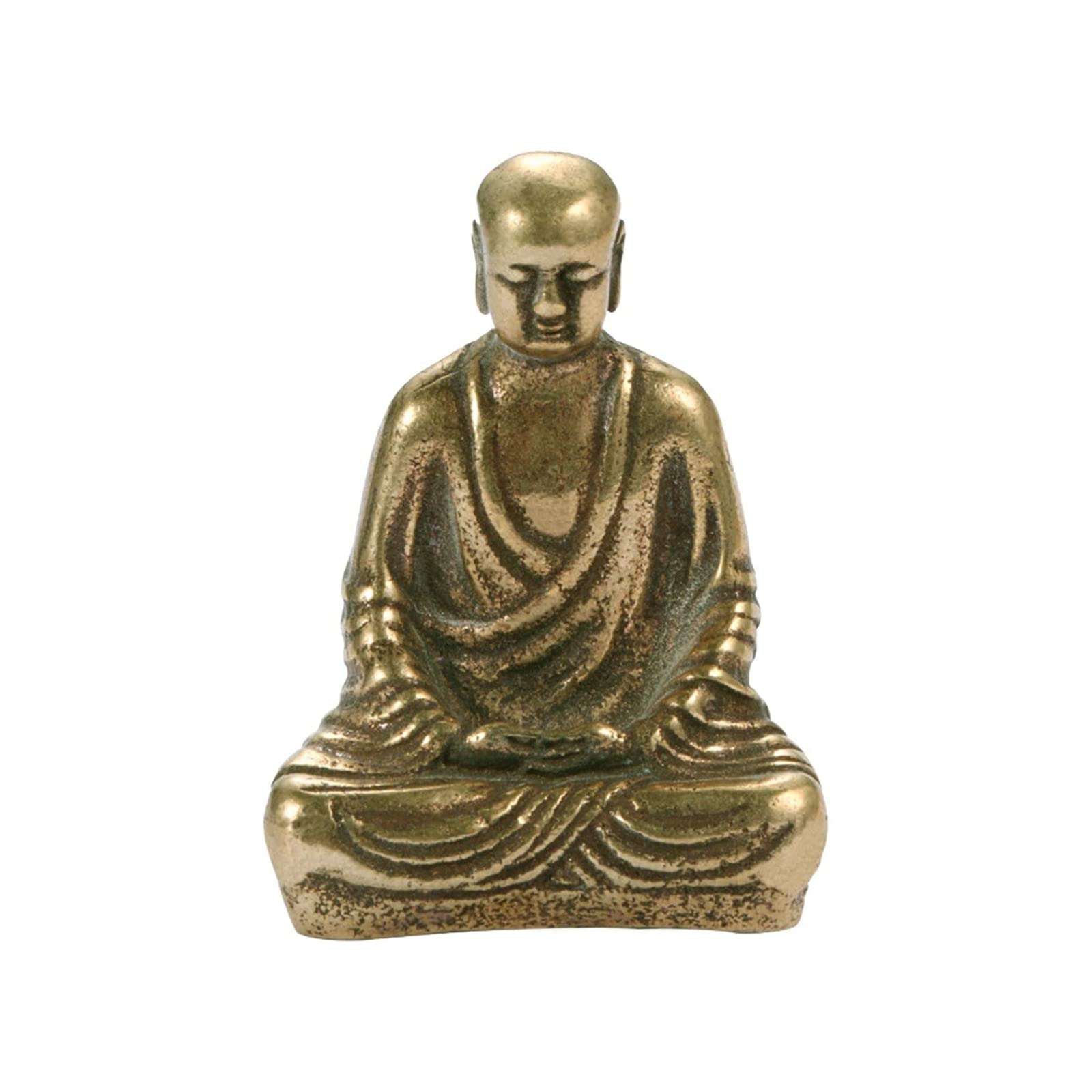 XIAOHAOZI Mini Solid Copper Buddha Statues - Ksitigarbha for Praying, Peace & Buddhism - Home Office Car Desk Decoration