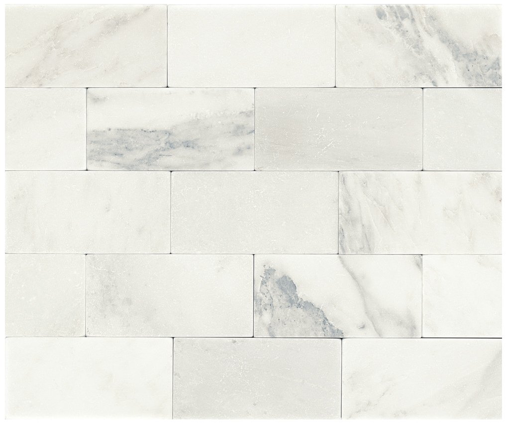 Tile DalTile M19036TS1P First Snow Elegance Tumbled Dal Marble Tile
